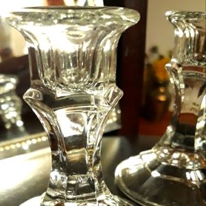 Brand New,Beautifully cut glass, Candle Holders